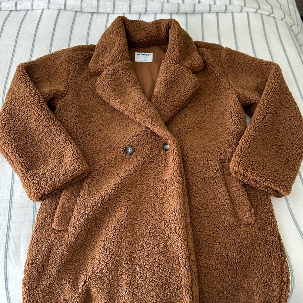 Old Navy Camel Teddy Coat NWT